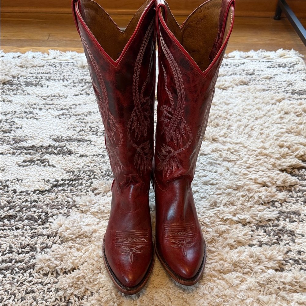 Idyllwind Red Leather Western Heeled Cowboy Boots